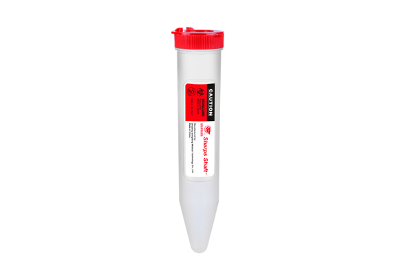 sct 50 50ml portable sharps shuttle container sharps container