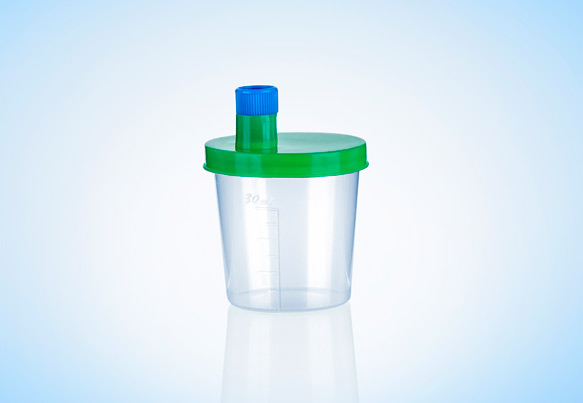 k1025 30ml urine container with mouth on cap 30ml