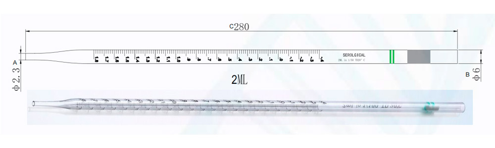 Dimensions of 2.0ml Serological Pipettes